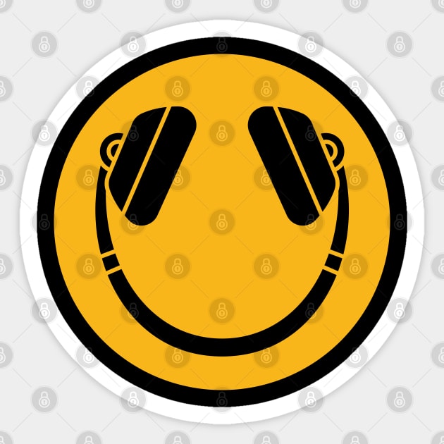 Smiley Emoji Headphones Sticker by Stylecombinator